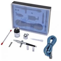VIDAXL Kit Aérographe Avec Bocal En Verre Et Buses 0,2 / 0,3 / 0,5 Mm -Pistolet à peinture Soldes 14075175 4