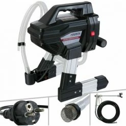 Pistolet Ă peinture Soldes 21 AREBOS Système De Pulvérisation De Peinture | Pulvérisateur De Peinture | Sans Air | Pistolet Peinture Electrique 650 W | Pistolet | 10 M De Tuyautolet | 10 M De Tuyau - Noir