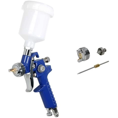 ECD GERMANY Pistolet à Peinture HVLP 0,8 Mm Buse + 1x Buse 0,5 Mm + Aguille De Buse En Acier 1 ECD GERMANY Pistolet à Peinture HVLP 0,8 Mm Buse + 1x Buse 0,5 Mm + Aguille De Buse En Acier