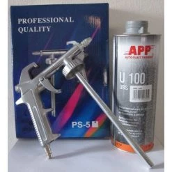 BVD 1 Pistolet Pulverisation + 2 Cartouches Anti Gravillon Gris Peinture Automobile