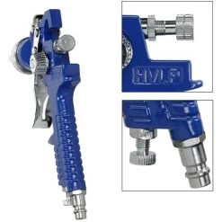 ECD GERMANY Pistolet à Peinture HVLP Buse 1,4 Mm Pulvérisateur Spray 600 Ml Tasse Plastique -Pistolet à peinture Soldes 16939704 4