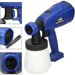 ECD GERMANY Pistolet à Peinture électrique 350W 700 Ml Outil Pulvérisateur Spray Artisanat -Pistolet à peinture Soldes 16939721 4