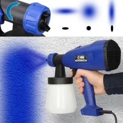 ECD GERMANY Pistolet à Peinture électrique 350W 700 Ml Outil Pulvérisateur Spray Artisanat -Pistolet à peinture Soldes 16939721 5
