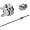 ECD GERMANY Buse Pistolet à Peinture Air 1,7 Mm Acier Inoxydable + Aiguille + Bouchon D'air