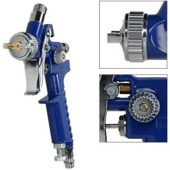 ECD GERMANY Pistolet à Peinture De Pulverisation Buse 0,8 Mm 1,4 Mm 600ml 100ml Kit Voitures -Pistolet à peinture Soldes 17090089 4