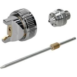 ECD GERMANY Set Buse Acier 2,0 Mm Pour Pistolet Peinture + 1x Aiguille + 1x Capouchon D'air
