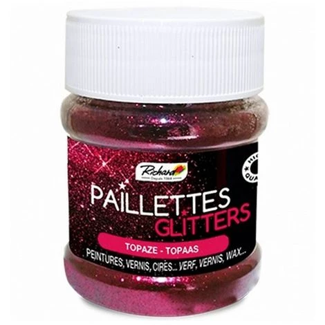 Paillette Colorées RICHARD Pour Peinture, Vernis Et Cire 30g | Paillette: TOPAZE - TOPAZE 1 Paillette Colorées RICHARD Pour Peinture, Vernis Et Cire 30g | Paillette: TOPAZE - TOPAZE