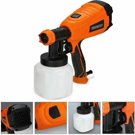 DEUBA Pistolet Pulvérisateur Peinture électrique 500W Couleur Vernis Buse Démontable Meubles Mur 3 Modes De Pulvérisation 800 Ml/min 0,2 - 0,3 Bar 1 DEUBA Pistolet Pulvérisateur Peinture électrique 500W Couleur Vernis Buse Démontable Meubles Mur 3 Modes De Pulvérisation 800 Ml/min 0,2 - 0,3 Bar