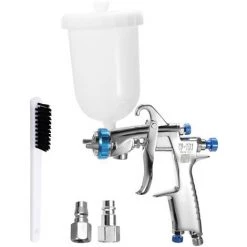 ASUPERMALL Professionnel En Acier Inoxydable Diy Air Machine Avec Gravitationnel Aerosol Alimentation Manuelle A La Main Coupe Du Liquide De Pulverisation De Peinture Outil, 1.3Mm -Pistolet à peinture Soldes 20590866 4