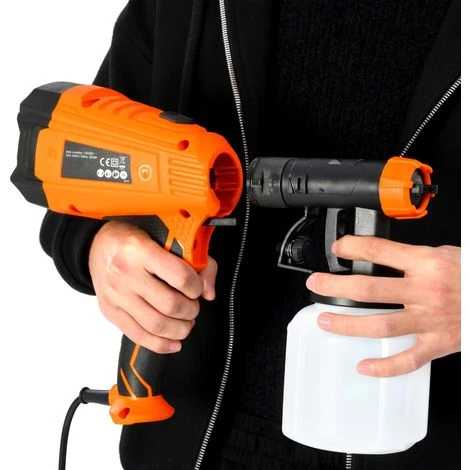 Topdeal Pistolet à Peinture électrique Et 3 Tailles De Buses 500W 800ml 2 Topdeal Pistolet à Peinture électrique Et 3 Tailles De Buses 500W 800ml – Image 2