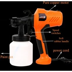 ASUPERMALL Amovible A Haute Pression Electrique Machine De Pulverisation Pulverisateur De Peinture Pour La Peinture De Voiture Meubles En Bois Avec La Coupe Pulverisateur, Bleu -Pistolet à peinture Soldes 23641871 3