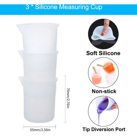 ASUPERMALL 35Pcs Resine De Melange Outils Cup Set Kit De 35Pcs Outils Pour Le Bricolage En Resine Coulee Peinture Bijoux Faire En Silicone Coupes De Mesure De Melange Batonnets Doigtiers Silicone Tapis Bijoux En Resine Outils De Coulee 5 ASUPERMALL 35Pcs Resine De Melange Outils Cup Set Kit De 35Pcs Outils Pour Le Bricolage En Resine Coulee Peinture Bijoux Faire En Silicone Coupes De Mesure De Melange Batonnets Doigtiers Silicone Tapis Bijoux En Resine Outils De Coulee – Image 5