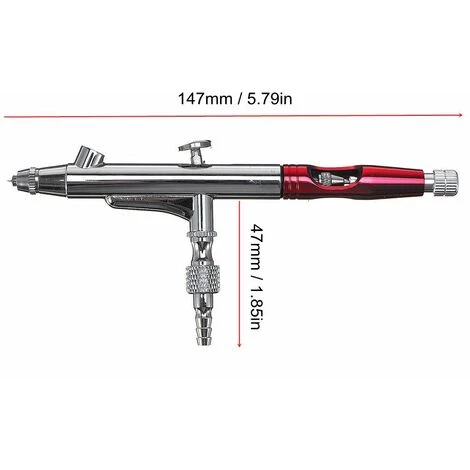 DRILLPRO Profession 0.3mm Double Action Airbrush Kit Maquillage Nail Art Modèle Peinture Spray Outil 5 DRILLPRO Profession 0.3mm Double Action Airbrush Kit Maquillage Nail Art Modèle Peinture Spray Outil – Image 5