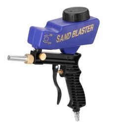 HAPPYSHOPPING Petit Pistolet De Sablage Pneumatique Portable Pistolet Agravite Portable Bleu