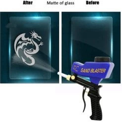 HAPPYSHOPPING Petit Pistolet De Sablage Pneumatique Portable Pistolet Agravite Portable Bleu -Pistolet à peinture Soldes 28074243 3