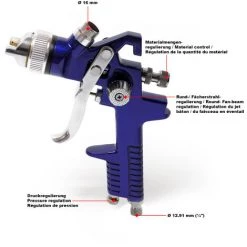 WILTEC HVLP 3x Pistolet à Peinture Kit Réducteur De Pression Coffret Air -Pistolet à peinture Soldes 2822230 4