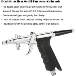 BEARSU Mini Sablage Sableuse Aérographe Spray Model Air Brush Kit Pour Art Peinture Tattoo Manucure Métal ätzen Verre Gravure/main Geschli Ffene Simple D'action Gravity Flux 0,5 Mm Pistolet 6 BEARSU Mini Sablage Sableuse Aérographe Spray Model Air Brush Kit Pour Art Peinture Tattoo Manucure Métal ätzen Verre Gravure/main Geschli Ffene Simple D'action Gravity Flux 0,5 Mm Pistolet -Pistolet à peinture Soldes 29667567 3