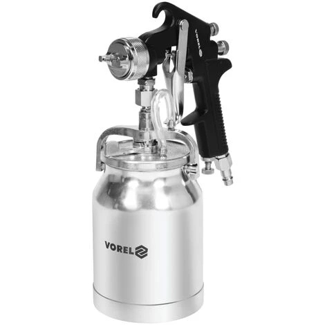 VOREL Pistolet De Pulvérisation HVLP Avec Godet à Liquide 1000 Ml 1 VOREL Pistolet De Pulvérisation HVLP Avec Godet à Liquide 1000 Ml