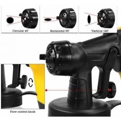 SIFREE Pistolet à Peinture 400W Pulvérisateur De Peinture Avec Réservoir Amovible De 800 Ml, 3 Modèles De Pulvérisation. 650 Ml 6 SIFREE Pistolet à Peinture 400W Pulvérisateur De Peinture Avec Réservoir Amovible De 800 Ml, 3 Modèles De Pulvérisation. 650 Ml -Pistolet à peinture Soldes 32327204 3