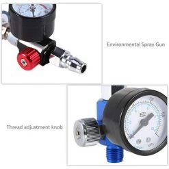 AIDUCHO Pistolet Pulvérisateur Pneumatique Avec Régulateur De Pression + Filtre Séparateur D'huile Outil Séparateur 9 AIDUCHO Pistolet Pulvérisateur Pneumatique Avec Régulateur De Pression + Filtre Séparateur D'huile Outil Séparateur -Pistolet à peinture Soldes 32752988 5