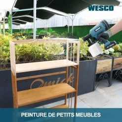 WESCO TOOL Pistolet à Peinture Sans Fil 18V, Capacité De 800 Ml, 2,5 Mm Buse Et 3 Modes De Pulvérisation, WESCO WS2342 -Pistolet à peinture Soldes 33267263 4