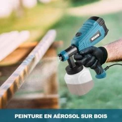 WESCO TOOLS Pistolet à Peinture, 500W Pulvérisateur De Peinture Électrique, Récipient Détachable 800ML WESCO WS5585 -Pistolet à peinture Soldes 33267269 3
