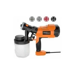 TACKLIFE Pistolet à Peinture, Pulvérisateur électrique 500W HVLP, Débit Réglable à 800ml/min, 3 Modes De Pulvérisation Et 4 Buses, Bouton De Soupape Réglable, Récipient De Peinture 900ml SGP15AC