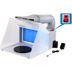 ASUPERMALL Booth Vaporiser Airbrush Portable Kit Avec Led Airbrush Extracteur D'Echappement Filtre Peinture Kit Pour Artisanat Modele -Pistolet à peinture Soldes 34122994 4