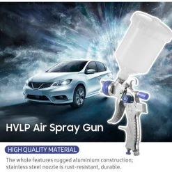 ASUPERMALL Pistolet A Pulverisateur De Pulverisateur De Pulverisateur De Pulverisateur De Pulverisateur Hvlp Avec Une Tasse De 1,4 Mm De 600 Ml, Bleu, 1 Buse -Pistolet à peinture Soldes 35098946 4