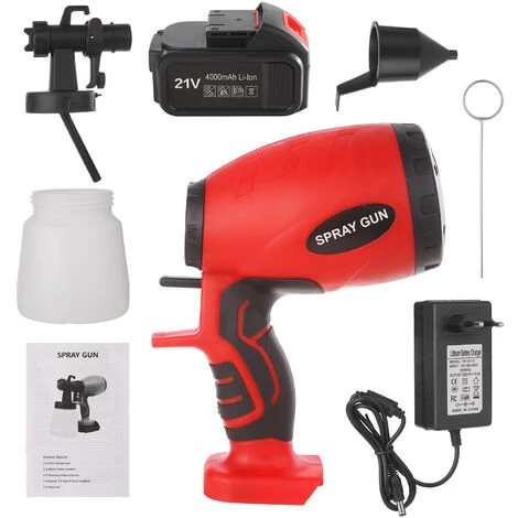 Kkmoon 120W Pulverisateur Electrique Pulverisateur De Pochoir De Poche De Poche Sans Fil Rapide 3 Motifs De Pulverisation Avec Controle De Debit 800Ml Buse De Peinture De 2,5 Mm, 1 Batterie 3 Kkmoon 120W Pulverisateur Electrique Pulverisateur De Pochoir De Poche De Poche Sans Fil Rapide 3 Motifs De Pulverisation Avec Controle De Debit 800Ml Buse De Peinture De 2,5 Mm, 1 Batterie – Image 3