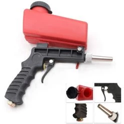 HAPPYSHOPPING Pistolet De Sablage A Air ABS Portable 1/4 "90psi, Materiau En Alliage D'aluminium -Pistolet à peinture Soldes 35339812 3