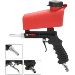 HAPPYSHOPPING Pistolet De Sablage A Air ABS Portable 1/4 "90psi, Materiau En Alliage D'aluminium -Pistolet à peinture Soldes 35339812 5
