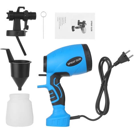 HAPPYSHOPPING Pistolet De Pulverisation Electrique Haute Pression KKmoon (neutre), Pulverisateur De Peinture, 3 Modes De Pulverisation, Aerosol De Grande Capacite De 800 Ml, Modele Enfichable Bleu Standard Europeen 220 V Avec Buse En Plastique De 2,5 Mm 2 HAPPYSHOPPING Pistolet De Pulverisation Electrique Haute Pression KKmoon (neutre), Pulverisateur De Peinture, 3 Modes De Pulverisation, Aerosol De Grande Capacite De 800 Ml, Modele Enfichable Bleu Standard Europeen 220 V Avec Buse En Plastique De 2,5 Mm – Image 2