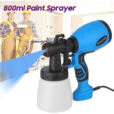 HAPPYSHOPPING Pistolet De Pulverisation Electrique Haute Pression KKmoon (neutre), Pulverisateur De Peinture, 3 Modes De Pulverisation, Aerosol De Grande Capacite De 800 Ml, Modele Enfichable Bleu Standard Europeen 220 V Avec Buse En Plastique De 2,5 Mm 4 HAPPYSHOPPING Pistolet De Pulverisation Electrique Haute Pression KKmoon (neutre), Pulverisateur De Peinture, 3 Modes De Pulverisation, Aerosol De Grande Capacite De 800 Ml, Modele Enfichable Bleu Standard Europeen 220 V Avec Buse En Plastique De 2,5 Mm – Image 4
