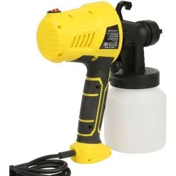 Aqrau Pistolet Pulvérisateur électrique Désinfectant Eau Alcool Spray Jaune