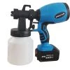 HAPPYSHOPPING KKmoon 800ML Pulverisateur De Peinture Sans Fil 2x4.0Ah Pistolet De Pulverisation De Peinture Portatif HVLP A Charge Rapide Avec Controle Du Debit Et 3 Modes De Pulverisation Pour Les Plafonds De Meubles D'armoires De Cloture,modele:Bleu EU Plug 2 Batteri