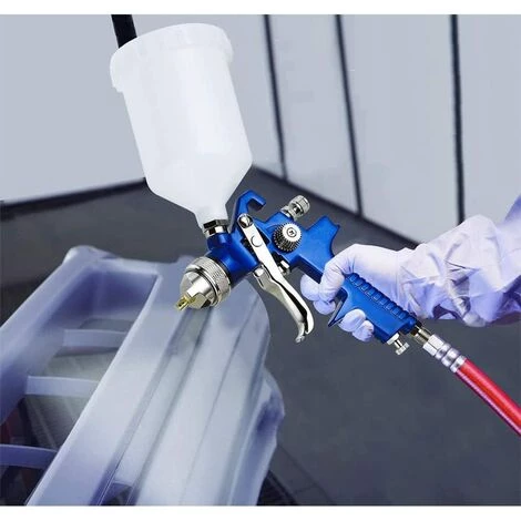 AIDUCHO HVLP Pistolet à Pulvérisation D'air Gravity Feed Paint Sprayer Set De Brosses à Air En Acier Inoxydable 1,7 Mm Buse Auto Car Detail Painting Pour Spot Repair Face Paint Airbrush Kit 2 AIDUCHO HVLP Pistolet à Pulvérisation D'air Gravity Feed Paint Sprayer Set De Brosses à Air En Acier Inoxydable 1,7 Mm Buse Auto Car Detail Painting Pour Spot Repair Face Paint Airbrush Kit – Image 2