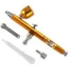 AIDUCHO Stylo De Peinture En Aérosol 0.3mm Multi-Usage à Double Action Par Gravité Airbrush Kit Spray Air Brush Gun Tattoo Nail Tool(d'or)