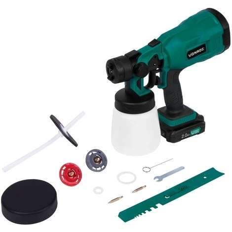 VONROC Pistolet à Peinture 20V 20V - Capacité 800 Ml - Batterie 2.0Ah, Chargeur Rapide Et Accessoires Inclus 2 VONROC Pistolet à Peinture 20V 20V - Capacité 800 Ml - Batterie 2.0Ah, Chargeur Rapide Et Accessoires Inclus – Image 2