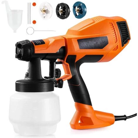 TACKLIFE Pistolet à Peinture Électrique, Pulvérisateur De Peinture 500W HVLP Avec 3 Buses En Cuivre Fournies Et 3 Modes De Pulvérisation De Peinture Max 100 DIN/S, Récipient 800ml-TLPS80A 1 TACKLIFE Pistolet à Peinture Électrique, Pulvérisateur De Peinture 500W HVLP Avec 3 Buses En Cuivre Fournies Et 3 Modes De Pulvérisation De Peinture Max 100 DIN/S, Récipient 800ml-TLPS80A