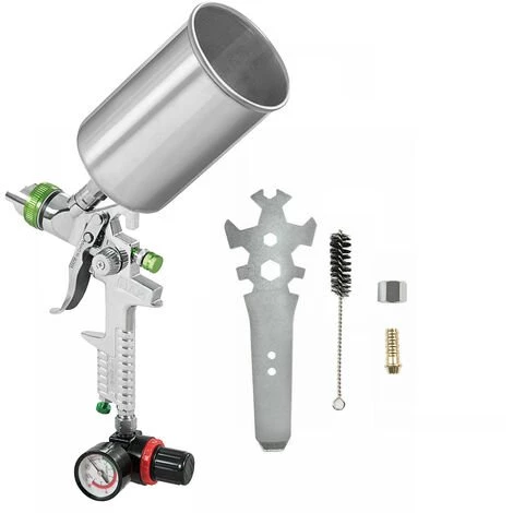 HAPPYSHOPPING Pistolet De Pulverisation 2,5 Mm HVLP Pistolet 827 Avec Vanne De Regulation De Pression 3 HAPPYSHOPPING Pistolet De Pulverisation 2,5 Mm HVLP Pistolet 827 Avec Vanne De Regulation De Pression – Image 3