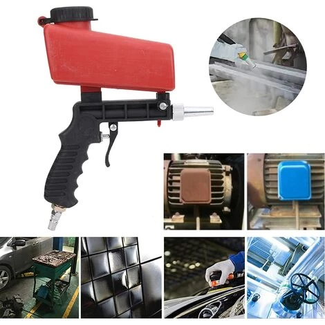 BARES Pistolet à Air Portatif, Pistolet De Sablage Pneumatique Petit Outil De Sablage à Main 90PSI, Pour Le Polissage Au Sablage 2 BARES Pistolet à Air Portatif, Pistolet De Sablage Pneumatique Petit Outil De Sablage à Main 90PSI, Pour Le Polissage Au Sablage – Image 2