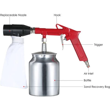 HAPPYSHOPPING Mini Machine De Sablage A Main Kit De Sablage Pistolet De Sablage Pistolet De Sablage Pistolet De Sablage Pistolet De Sablage Par Points Avec Sablage De Sable Abrasif Et 4 Buses Remplaçables, Modele : Multicolore 2 HAPPYSHOPPING Mini Machine De Sablage A Main Kit De Sablage Pistolet De Sablage Pistolet De Sablage Pistolet De Sablage Pistolet De Sablage Par Points Avec Sablage De Sable Abrasif Et 4 Buses Remplaçables, Modele : Multicolore – Image 2