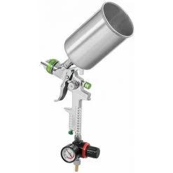 ASUPERMALL Pistolet De Pulverisateur 2.5Mm Buse Hvlp Gravity Feuillage Power Pullum Toyage De Peinture De Peinture Pour La Paintage Avec Air Air Pulvier Pulver, Argent