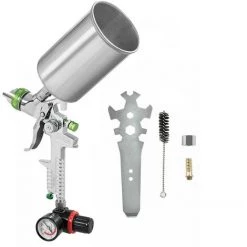 ASUPERMALL Pistolet De Pulverisateur 2.5Mm Buse Hvlp Gravity Feuillage Power Pullum Toyage De Peinture De Peinture Pour La Paintage Avec Air Air Pulvier Pulver, Argent -Pistolet à peinture Soldes 39502985 3