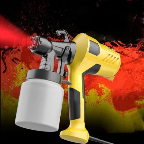 DONTODENT Pistolet De Peinture 800w Pour Peintures à Base De Solvants Et Acryliques Pour L'intérieur Et L'extérieur, Réservoir De 800 Ml, 10 M²-13 Min 2 DONTODENT Pistolet De Peinture 800w Pour Peintures à Base De Solvants Et Acryliques Pour L'intérieur Et L'extérieur, Réservoir De 800 Ml, 10 M²-13 Min – Image 2