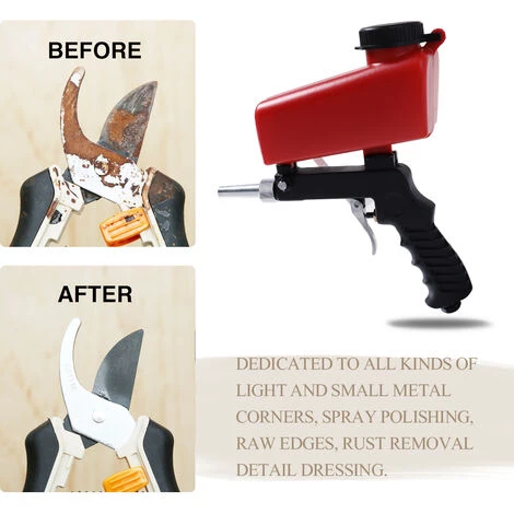 ASUPERMALL Pneumatique Pneumatique Portable Gravity Home Diy Mini Dispositif De Soufflage 90Pi Sandblaster Machine De Sablage Reglable A L'Antirouche Sy-7365R 4 ASUPERMALL Pneumatique Pneumatique Portable Gravity Home Diy Mini Dispositif De Soufflage 90Pi Sandblaster Machine De Sablage Reglable A L'Antirouche Sy-7365R – Image 4