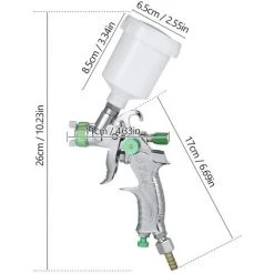 ASUPERMALL Pistolet De Peinture De Pulverisateur De Pulverisateur De Pulverisateur De Pulverisateur De Pulverisateur De Pulverisateur De Pulverisateur De Pulverisateur De 100 Ml De Buse De 1,0 Mm Pour La Peinture Mur De Meubles De Voiture, Argent -Pistolet à peinture Soldes 40074072 4