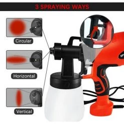 ASUPERMALL Pulverisateur De Peinture Electrique Avec Des Buses De Cuivre De 1,8 Mm De 1000W 1200Ml Conteneur Pour Interieur Interieur Et Exterieur De Murs De Voitures Meubles Et De La Peinture A L'Exterieur 7 ASUPERMALL Pulverisateur De Peinture Electrique Avec Des Buses De Cuivre De 1,8 Mm De 1000W 1200Ml Conteneur Pour Interieur Interieur Et Exterieur De Murs De Voitures Meubles Et De La Peinture A L'Exterieur -Pistolet à peinture Soldes 42506343 3