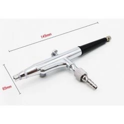 HAPPYSHOPPING Pistolet Aerographe Gravite Et Alimentation Par Siphon Aerographe 0,3 Mm Buse 22cc Et 7cc Tasses Pour La Peinture De Modele De Decoration De Gateau, Modele: Argent -Pistolet à peinture Soldes 42724159 5